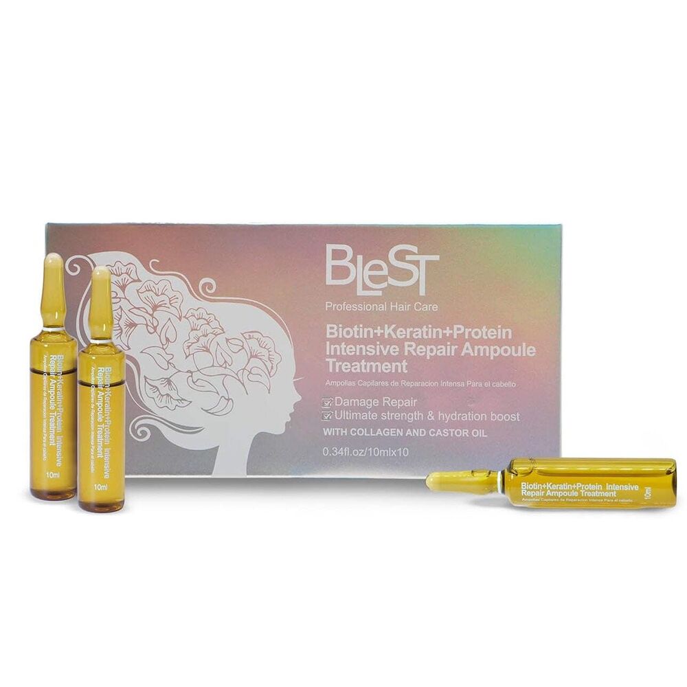 Blest Professional Hair Care - Biotin + Keratin + Protein Intensive Repair Ampou